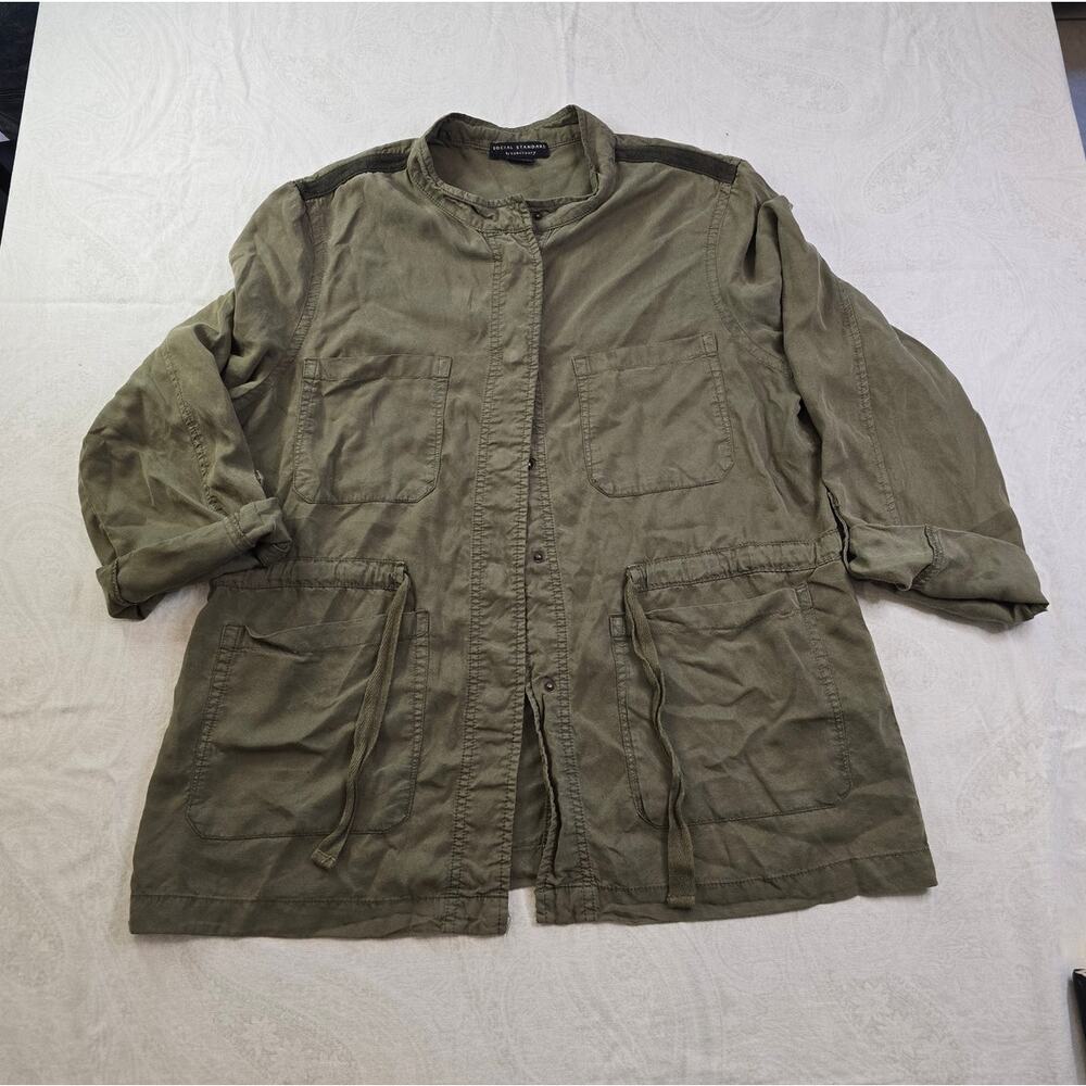 Social Standard XL Womens Olive Safari Tercel Jacket